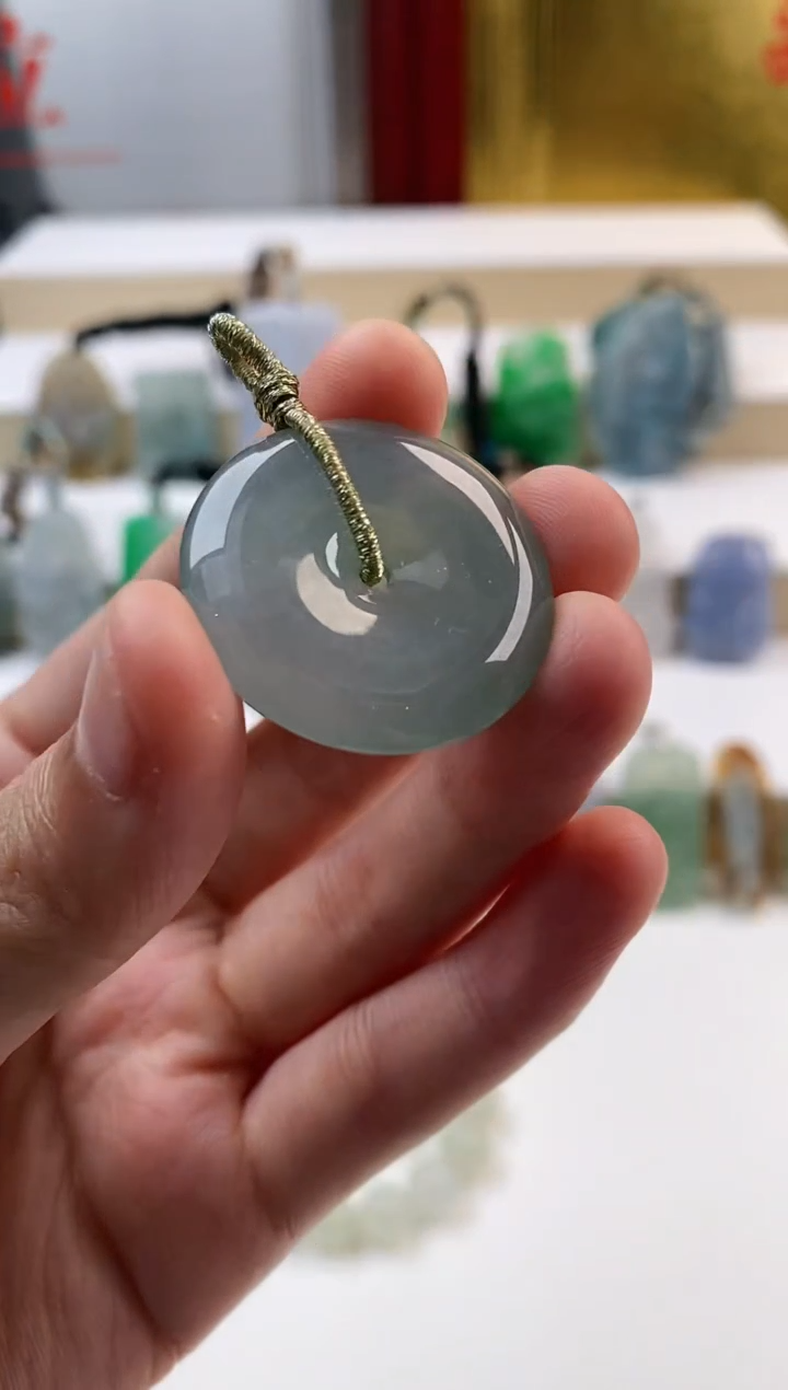 【闪购商品】翡翠吊坠(不含链)未镶嵌天然缅甸翡翠平安扣