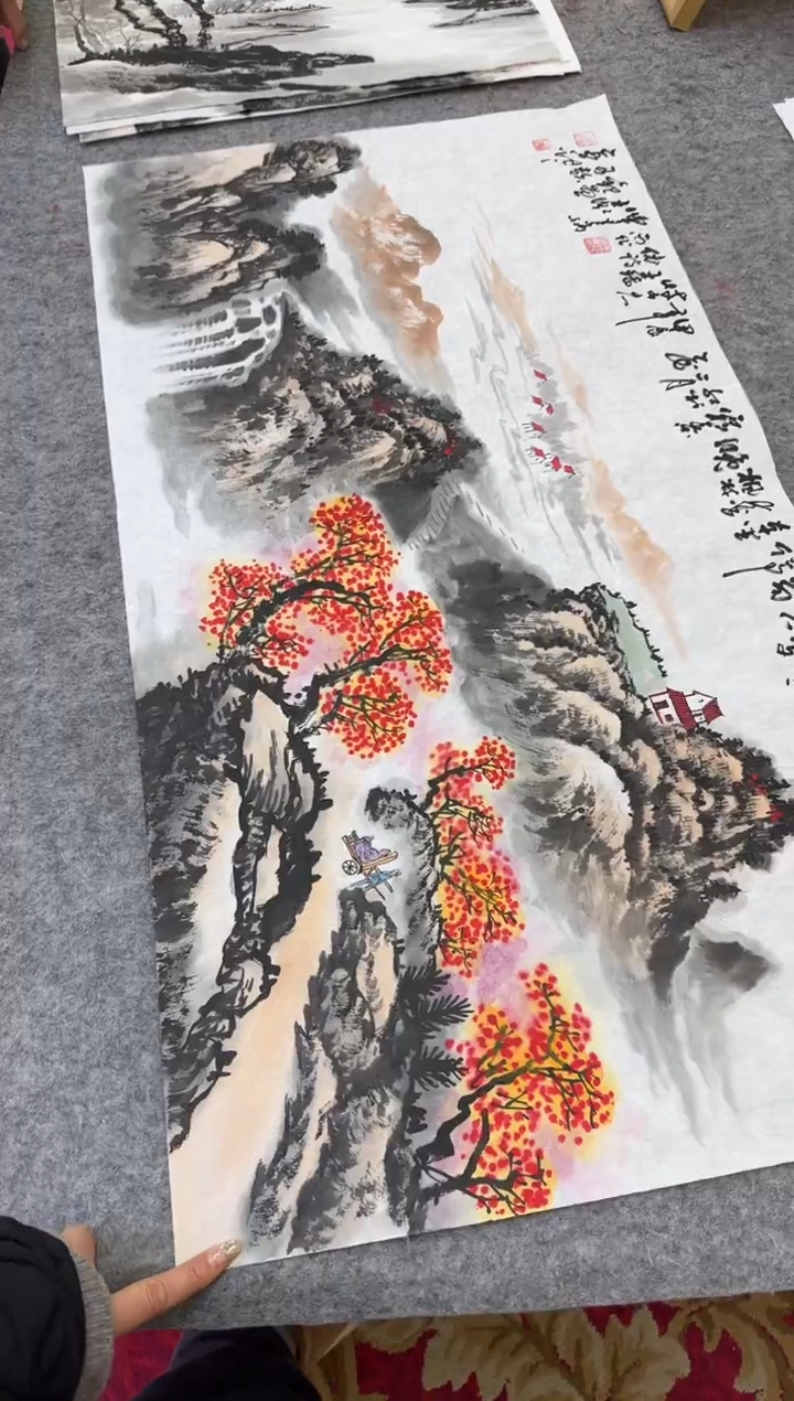 【闪购商品】国画山行--王琦-90*50宣纸作品