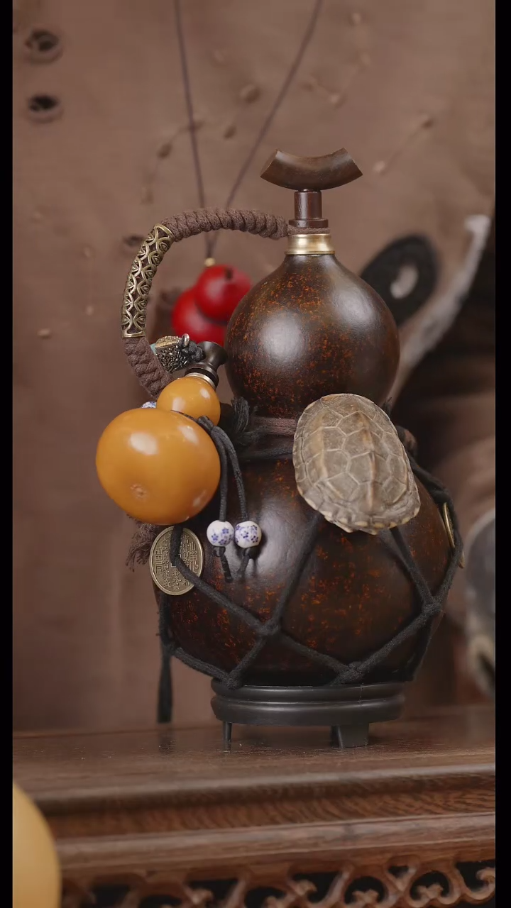 【闪购商品】102号精品天然大漆工艺防渗内胆酒葫芦~