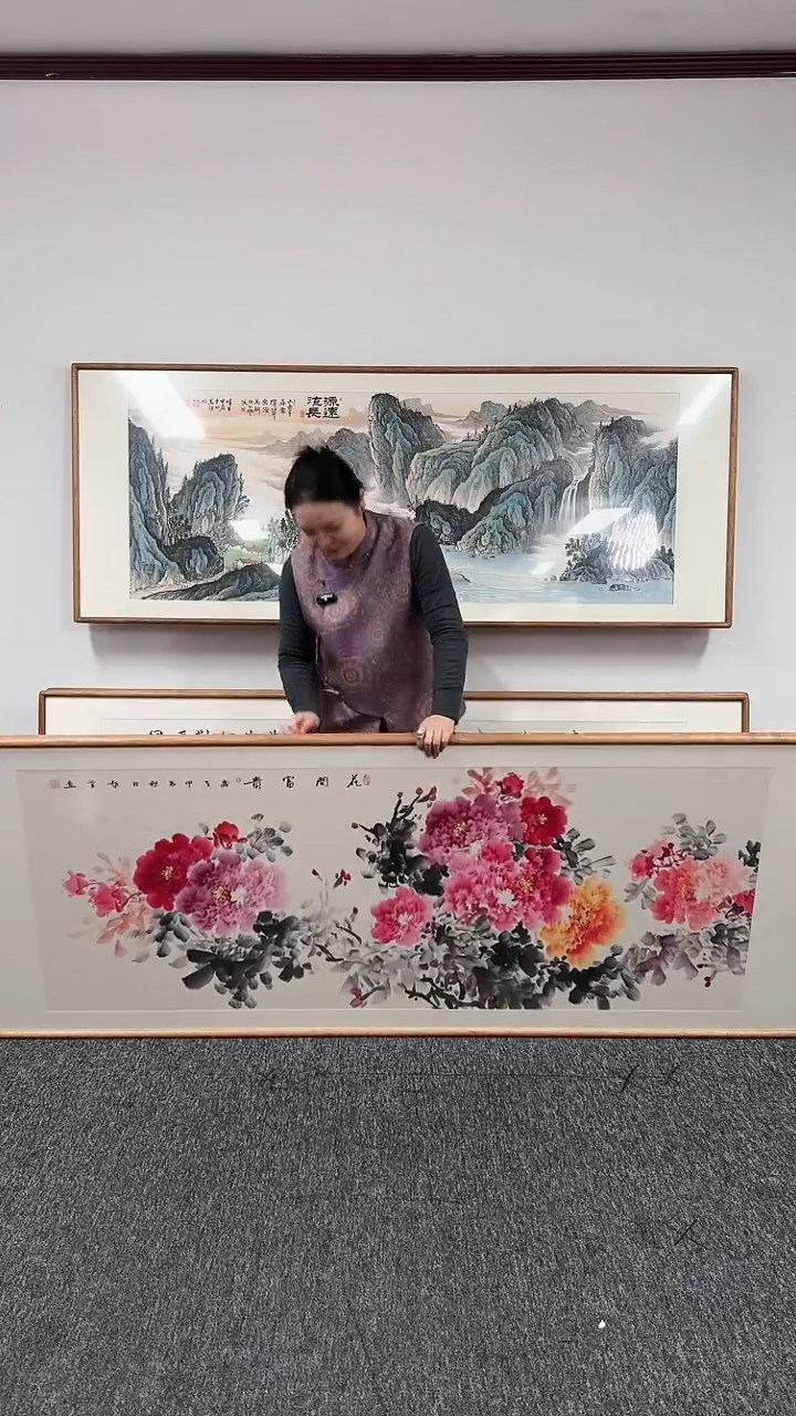 【闪购商品】国画牡丹210*80赵芳老师