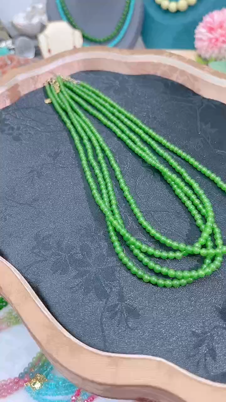 和田玉（碧玉）银S925镶嵌颈饰圆99