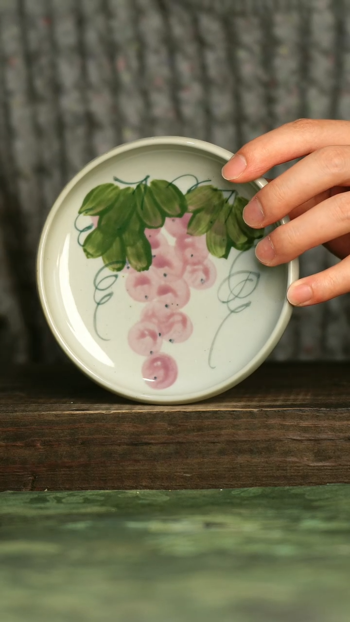 陶瓷青诗集手工手绘瓷器