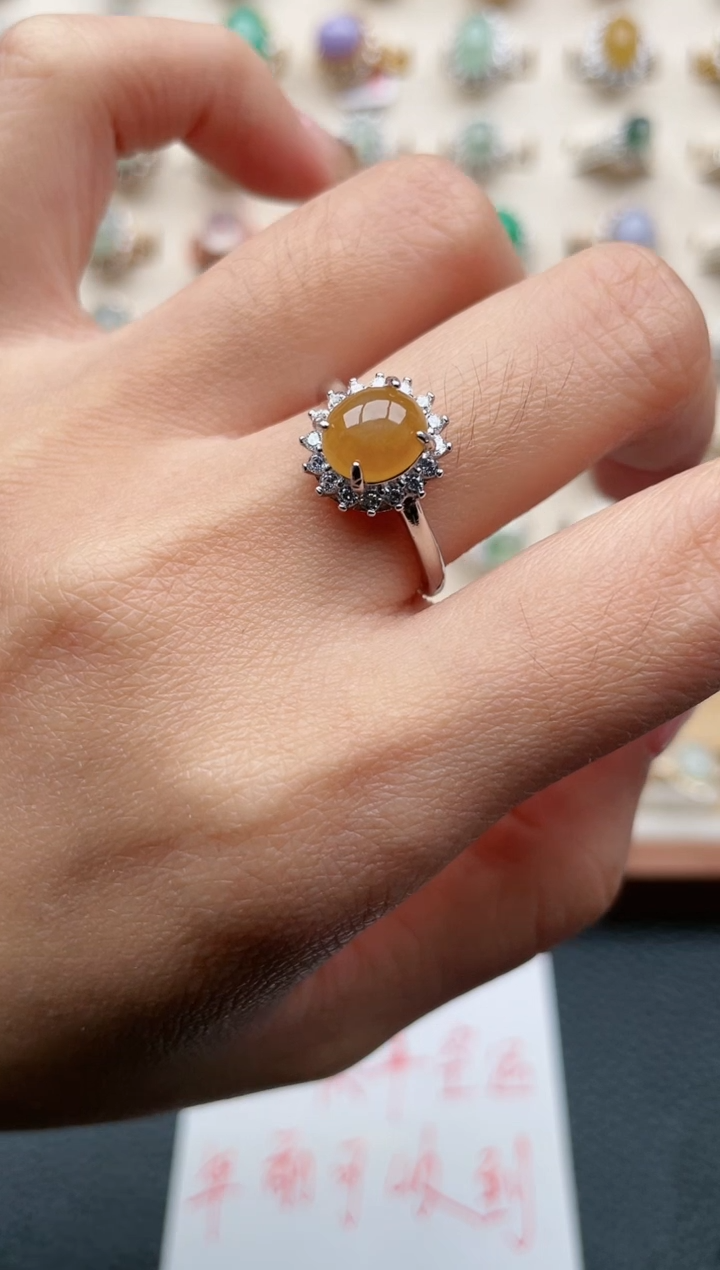 【闪购商品】翡翠戒指银S925镶嵌1111