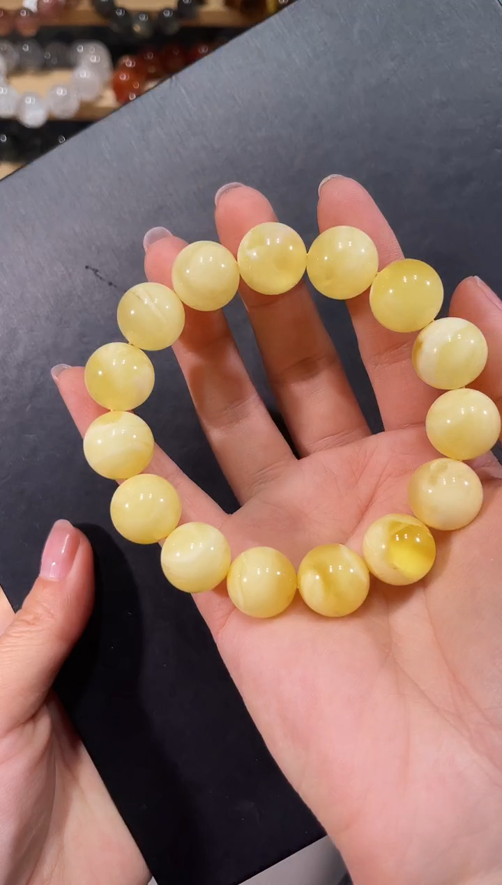 手链蜜蜡未镶嵌420蜜蜡手链14+