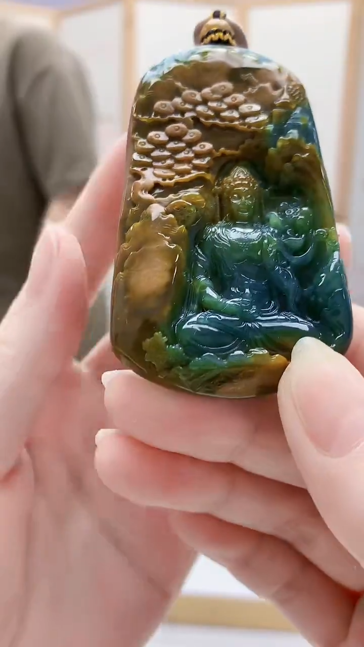 未镶嵌定制翡翠4917ry-毛货挂件17