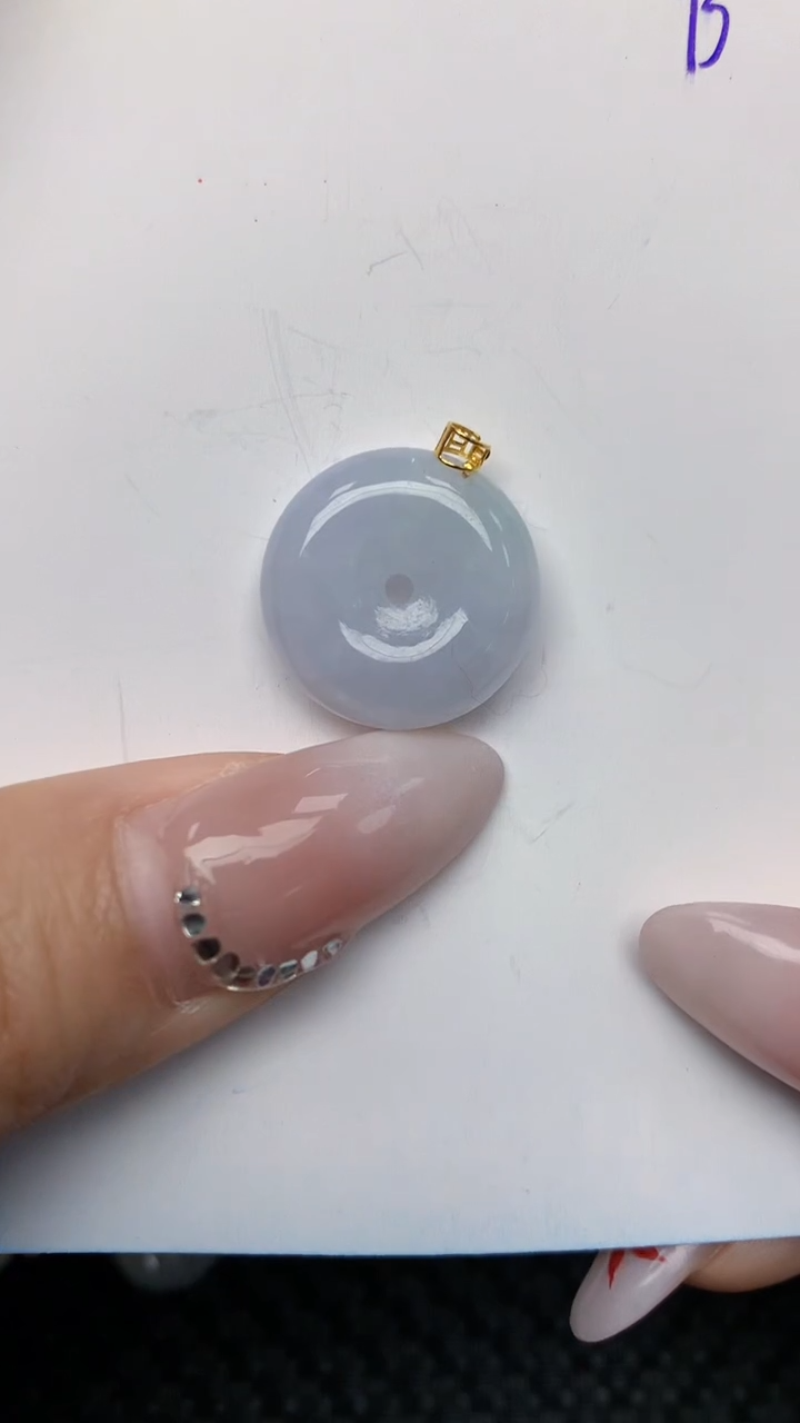 【闪购商品】翡翠颈饰18K金镶嵌天然翡翠A货