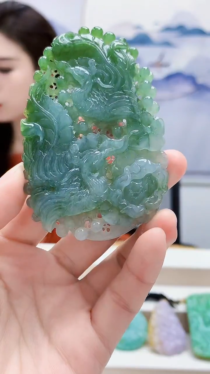 未镶嵌定制翡翠4829lr-毛货挂件39