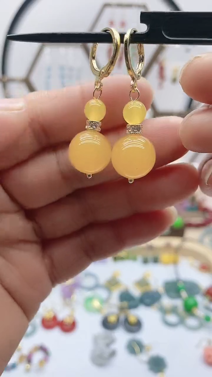 未镶嵌耳饰玛瑙/玉髓701