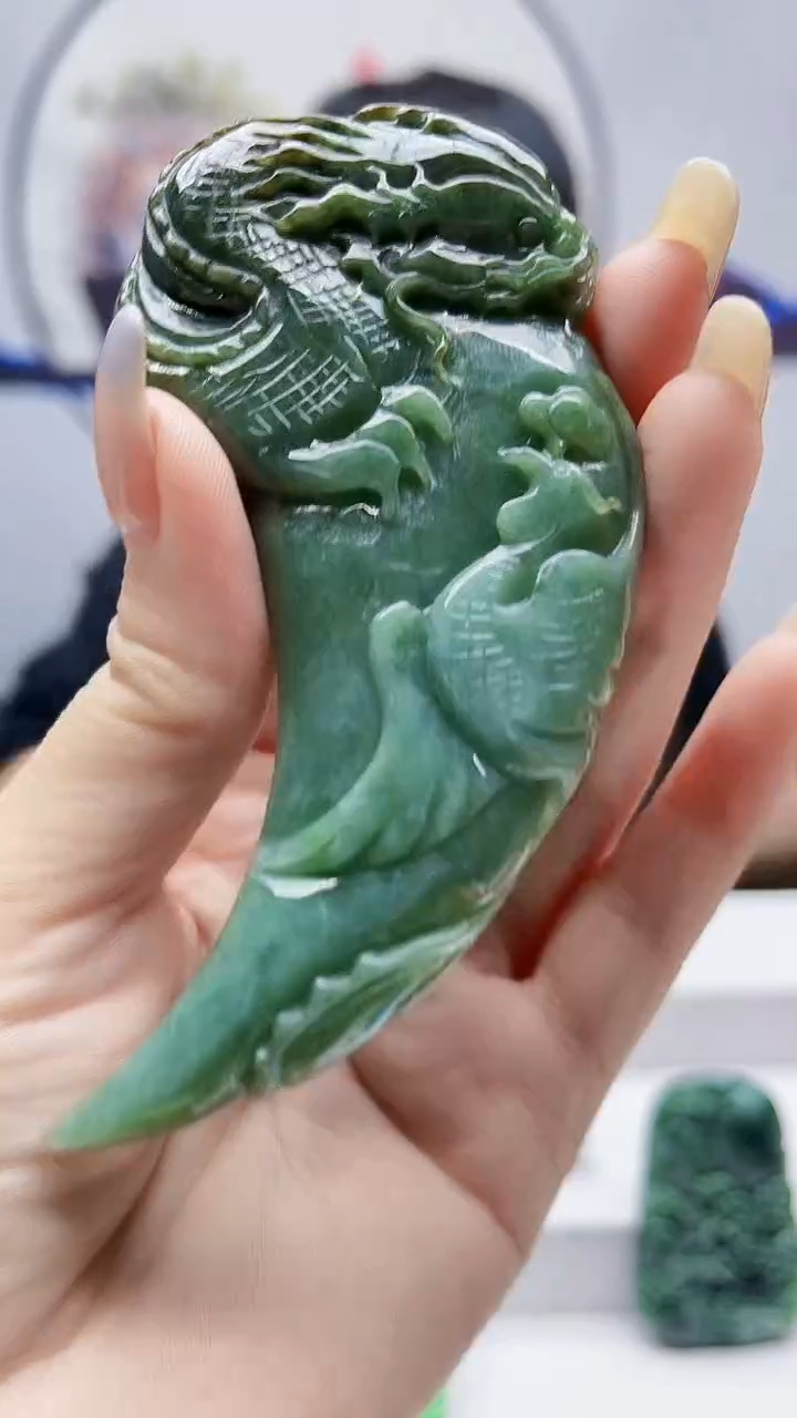 未镶嵌定制翡翠毛货挂件52