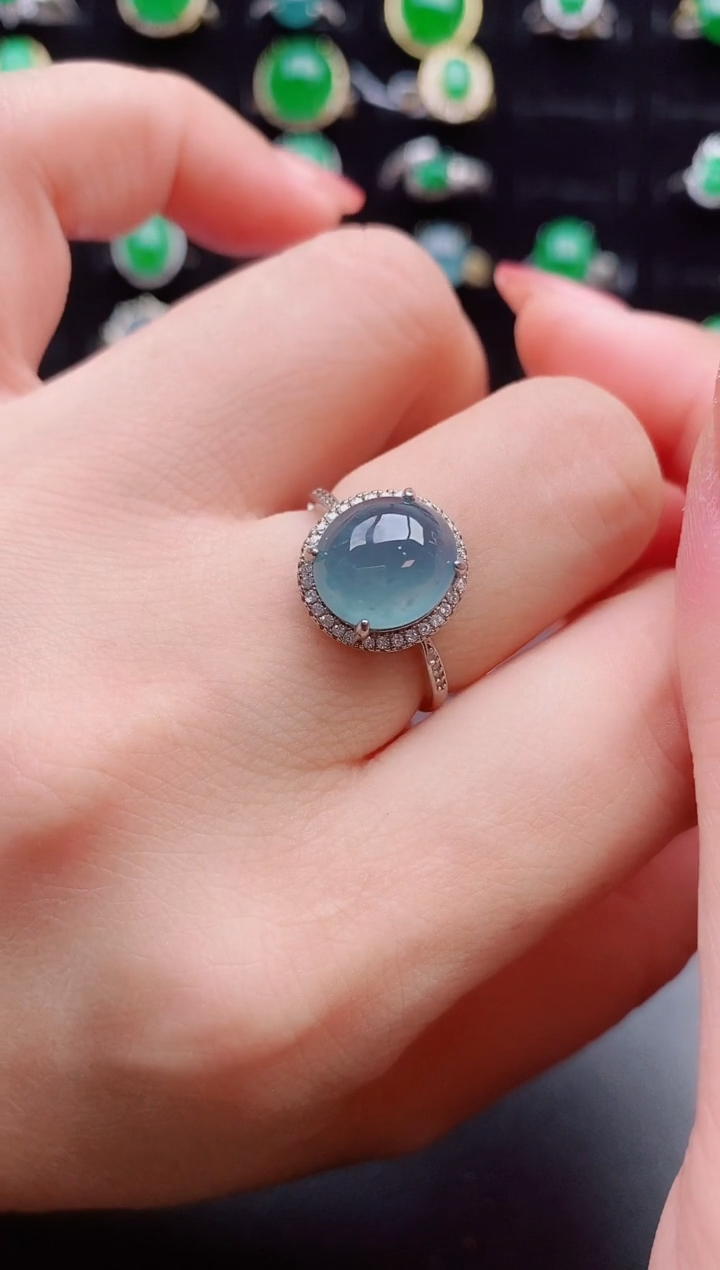 【闪购商品】翡翠戒指银S925镶嵌50801