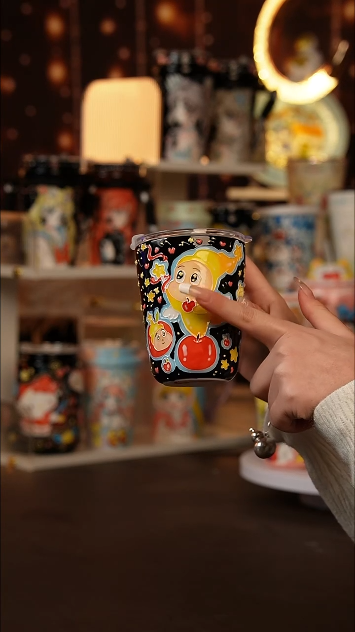 （玉泥）景德镇手工手绘文创陶瓷杯 