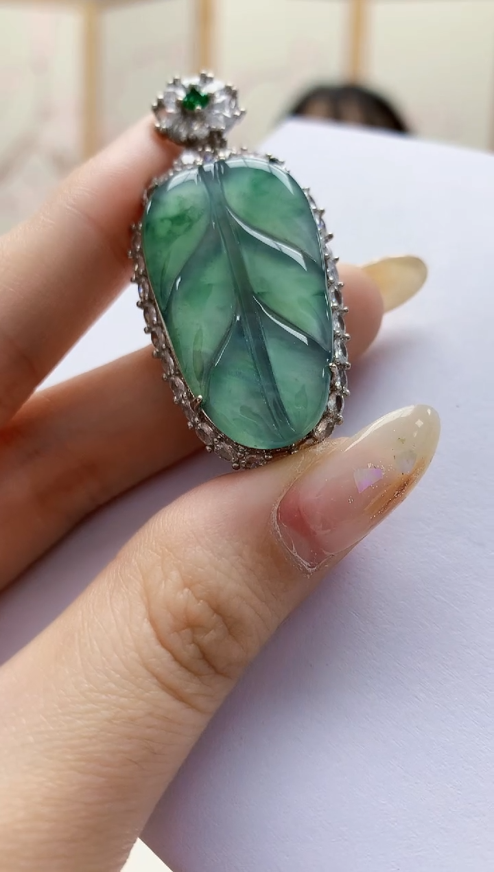 未镶嵌定制翡翠3495jw-毛货挂件18