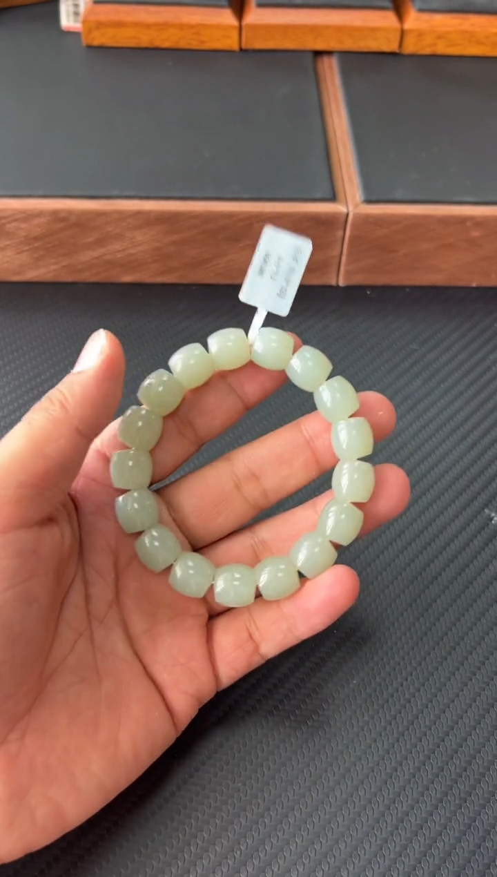 手串未镶嵌和田玉且末微色差近矿卡12J多样性发货拍一发一