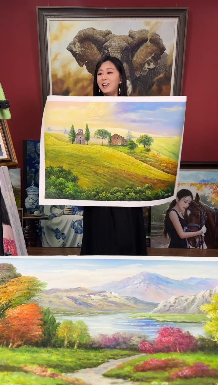 油画【83号】约90*60cm丨朝鲜原创纯手绘孤品油画丨顺丰包邮