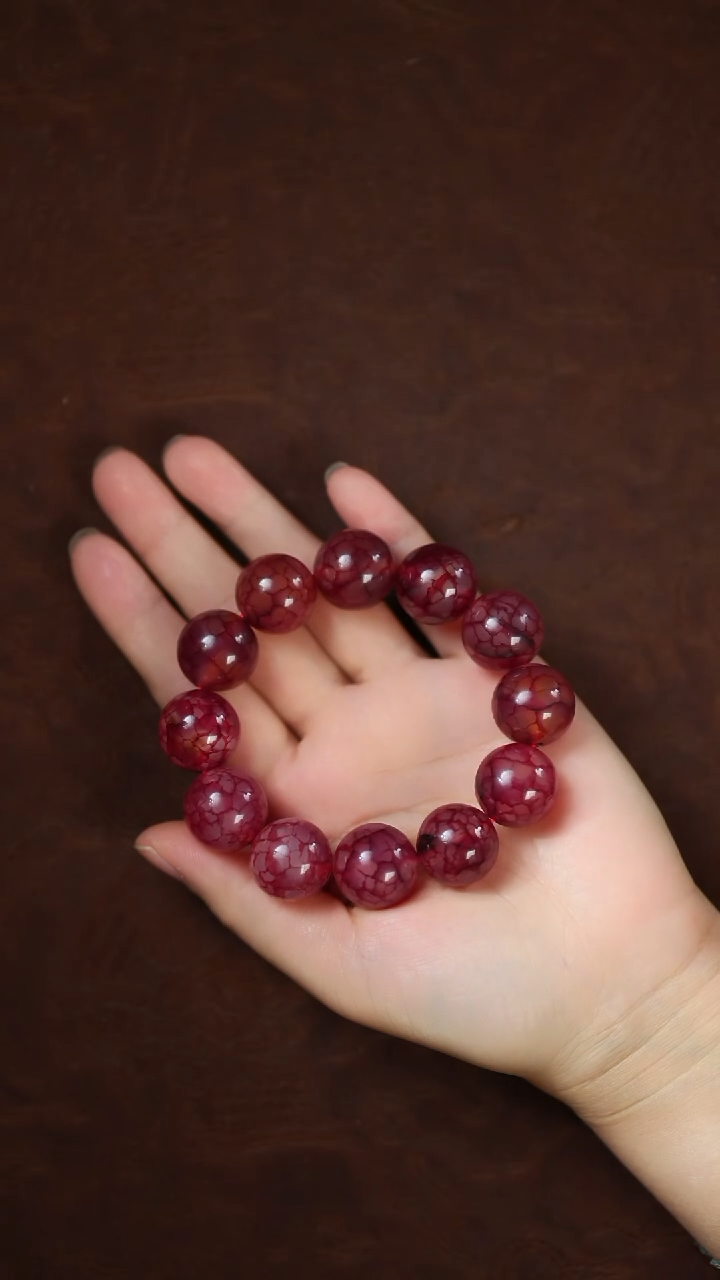 未镶嵌手串玛瑙/玉髓闪购 龙鳞纹18mm