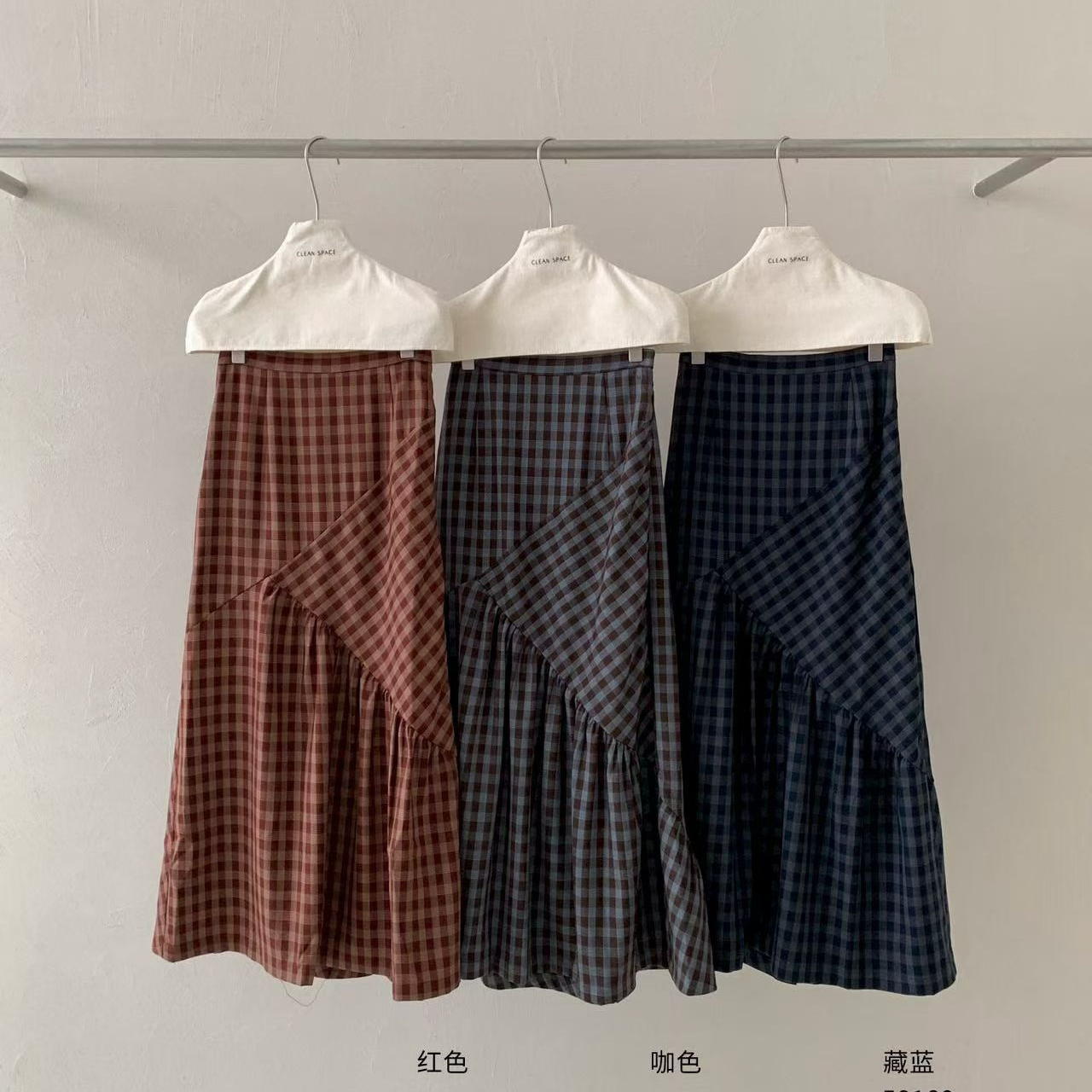 ON退ON换冬季多色休闲格纹半身裙54SG58189