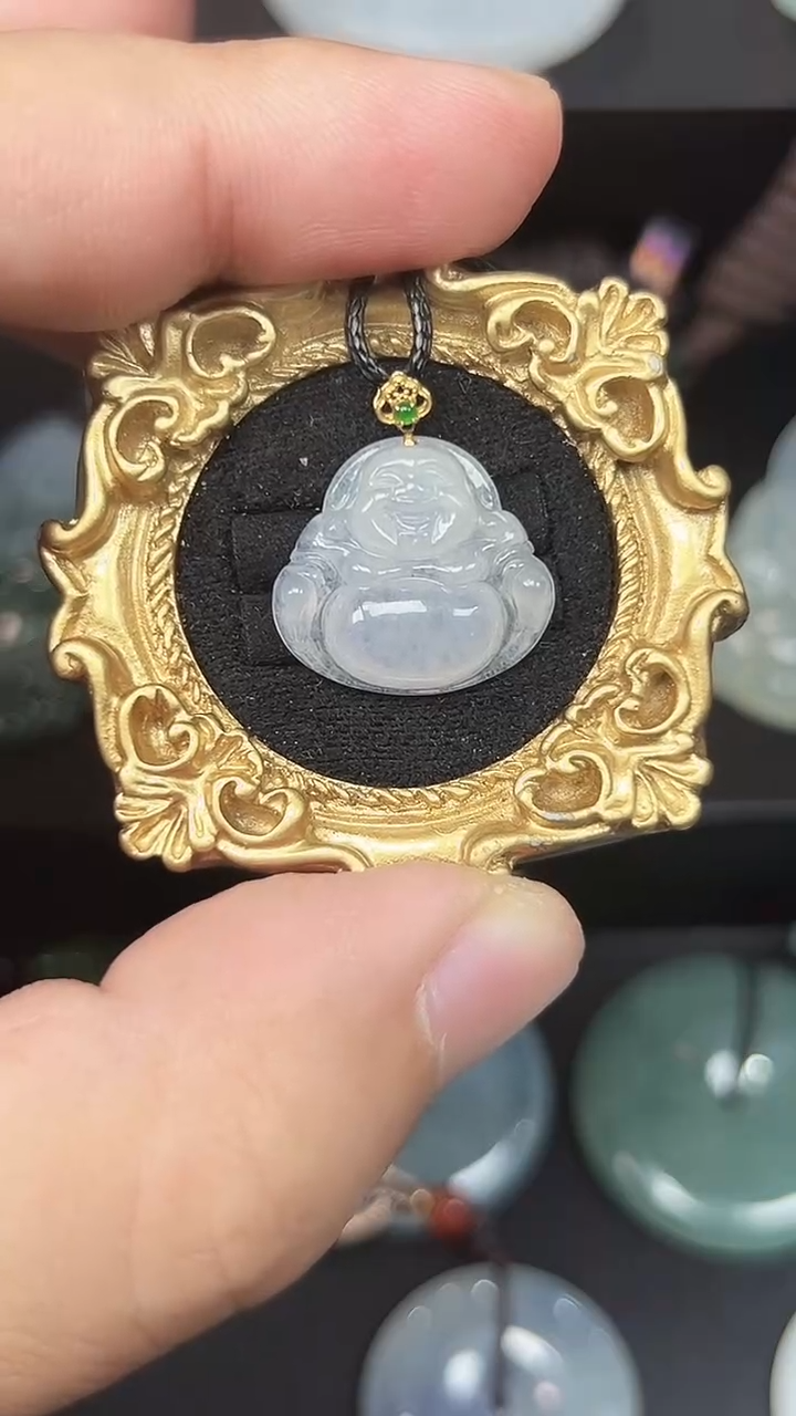 颈饰未镶嵌翡翠天然缅A翡翠   吊坠佛公