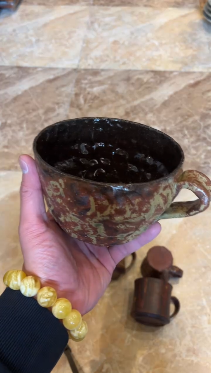 【闪购商品】瓷片492  龙柳木烧手工杯1个