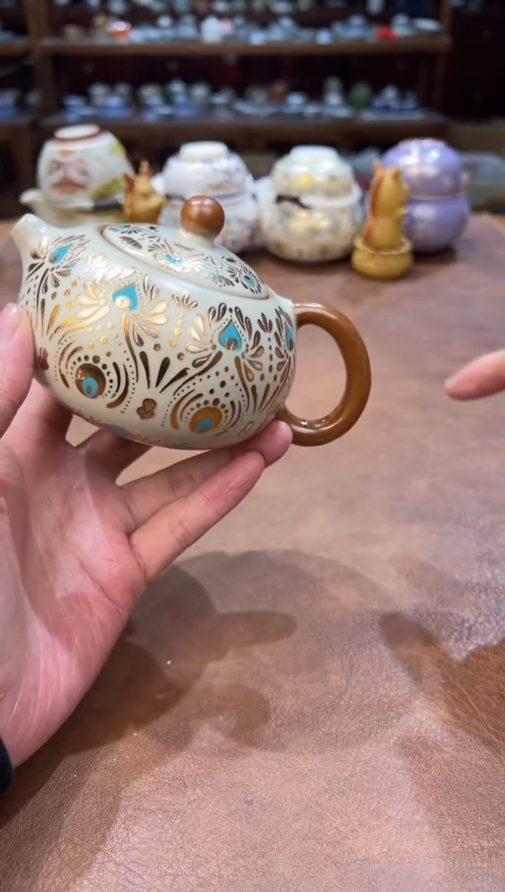 真的很便宜超好看会开片的旅行茶具