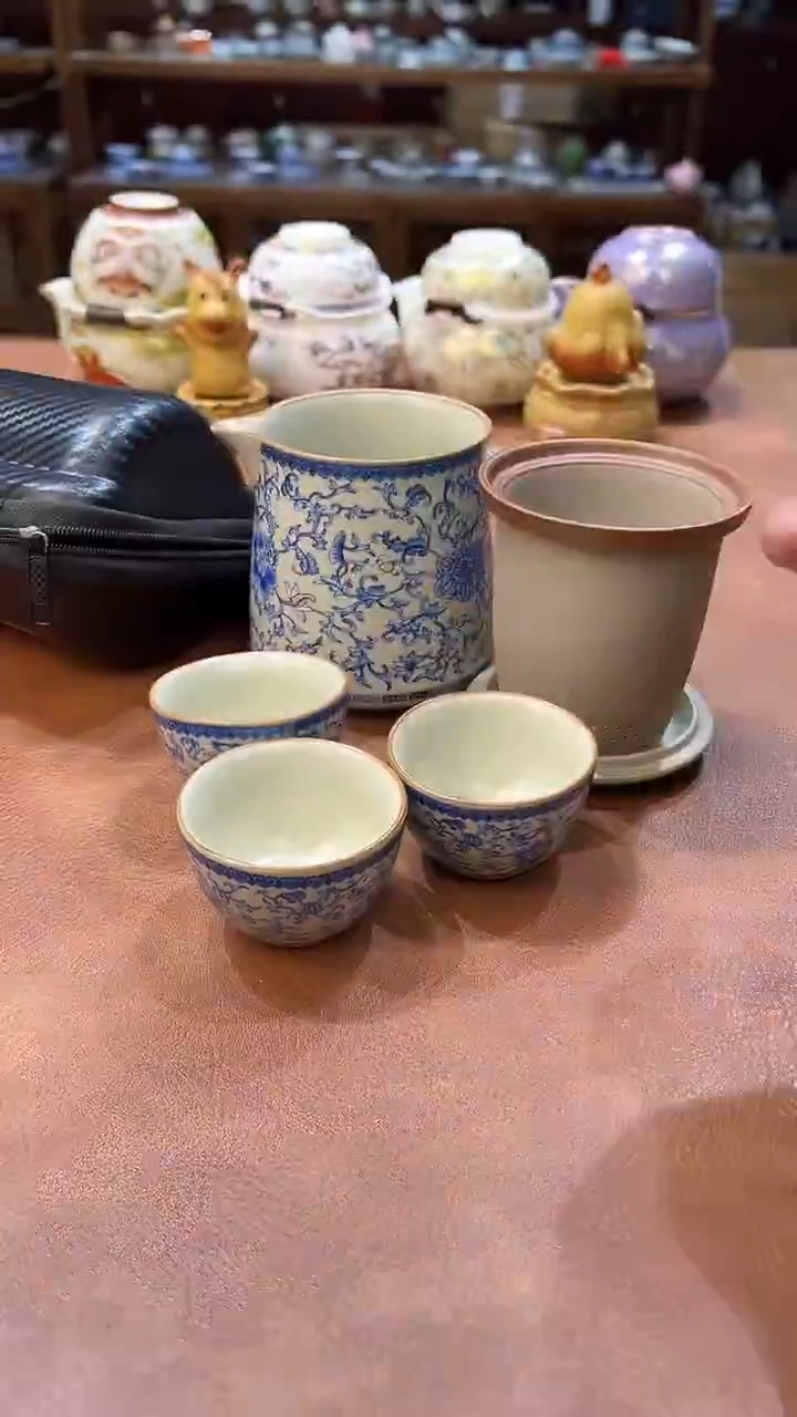 真的很便宜会开片的旅行茶具