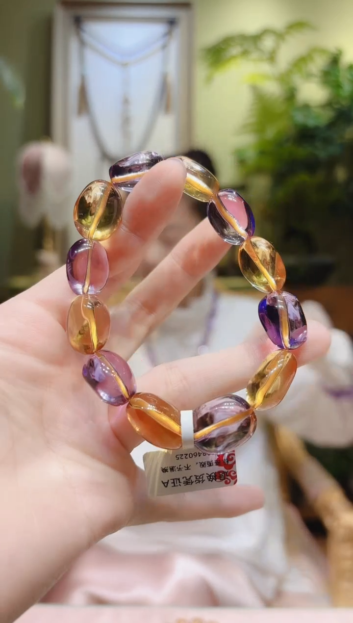 【闪购商品】水晶手串未镶嵌随型紫水晶黄水晶手串