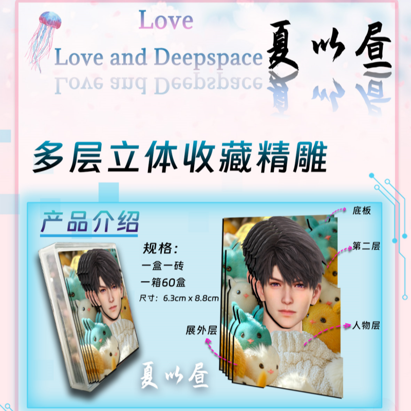 【恋彻家】 恋与深空  亚克力 立体 纸雕画 同人 二创  盲盒【拆盒】