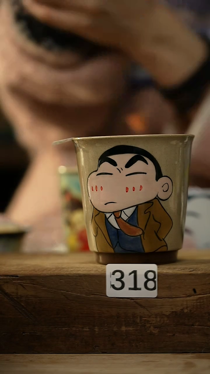 【闪购商品】瓷片设计师款 手绘直筒杯 小新 