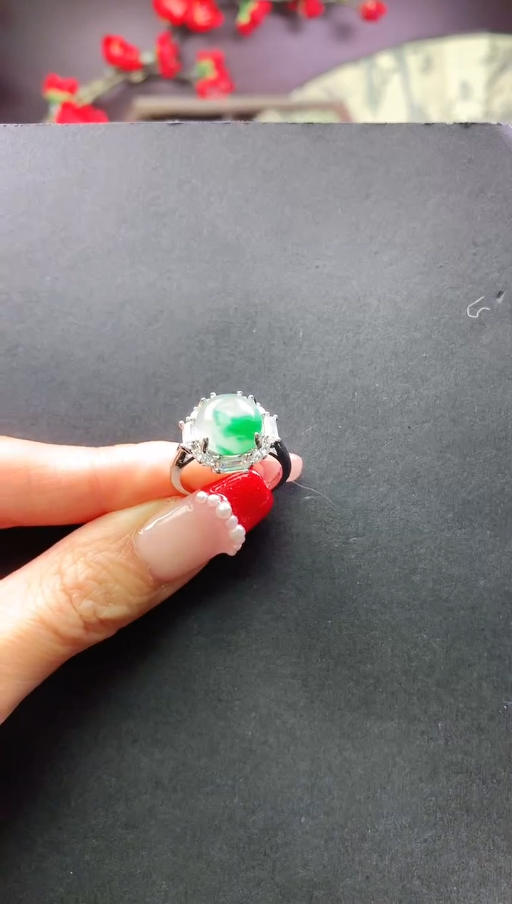 【闪购商品】石英质玉戒指合金戒指