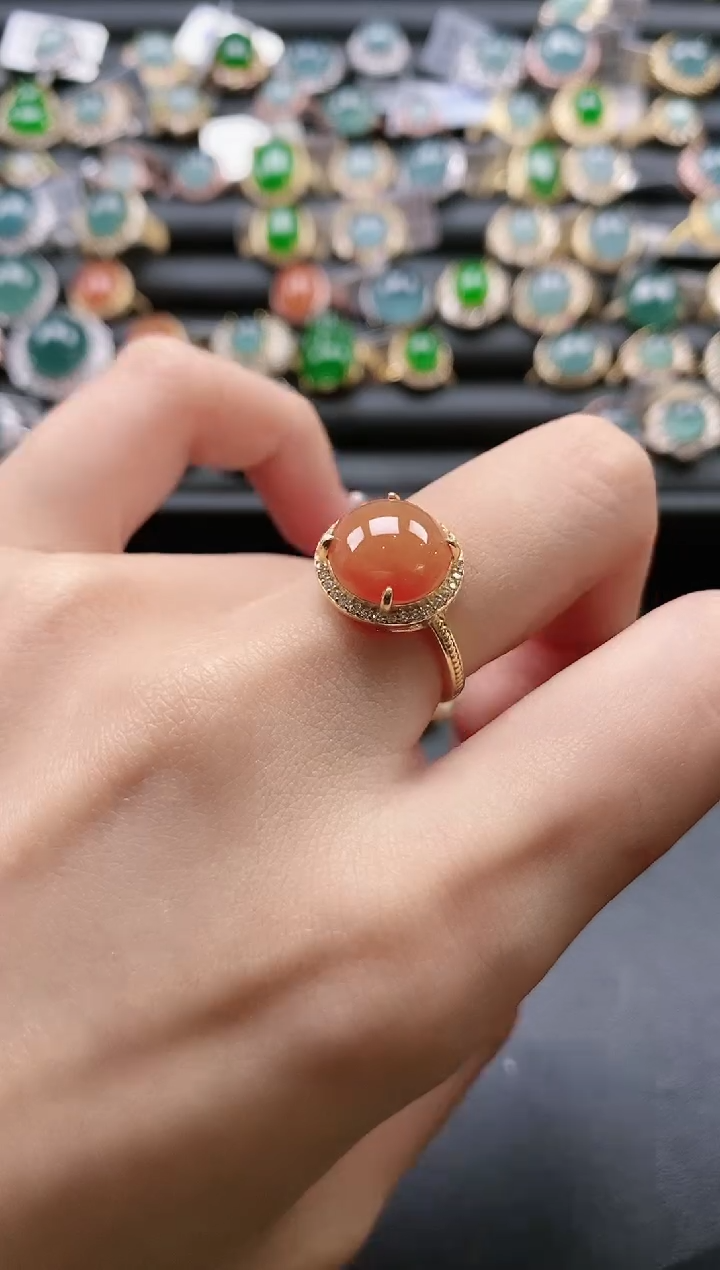 【闪购商品】翡翠戒指银S925镶嵌-600