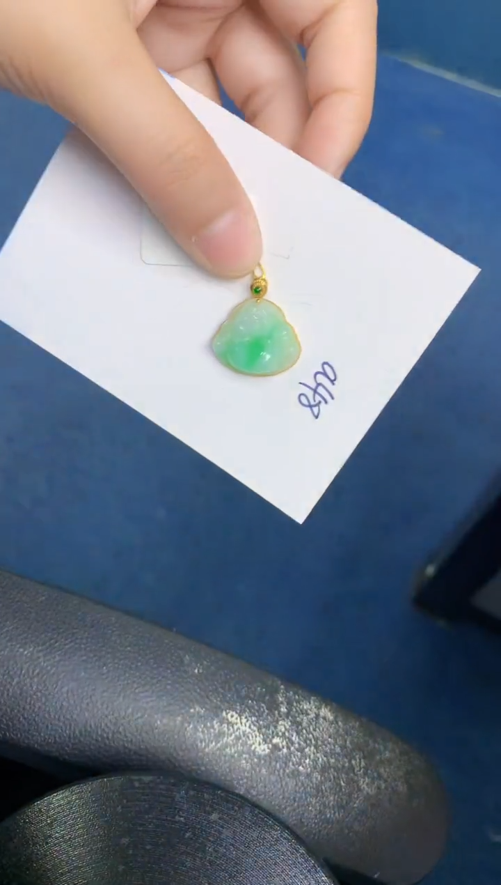 【闪购商品】翡翠颈饰18K金镶嵌000000000