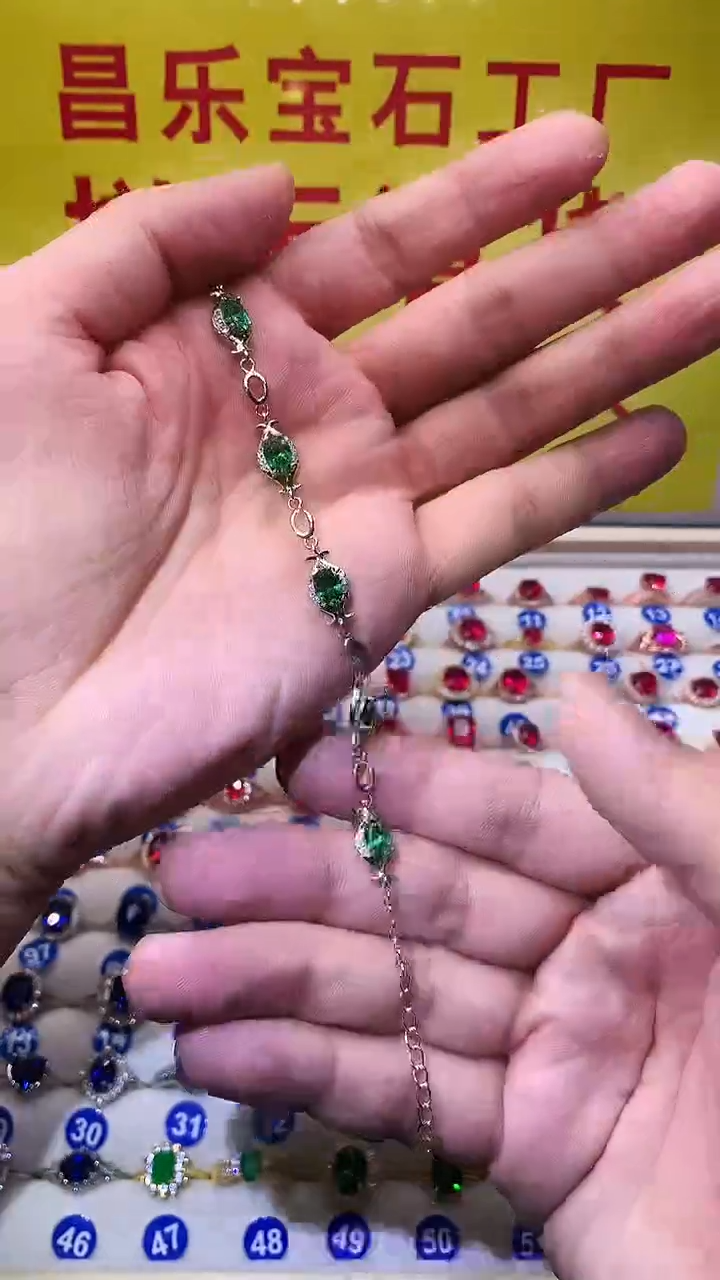 【闪购商品】透辉石手链银S925镶嵌1111