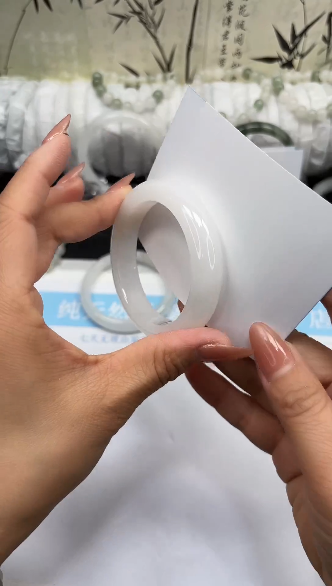 未镶嵌手镯石英质玉A106-50/51/52