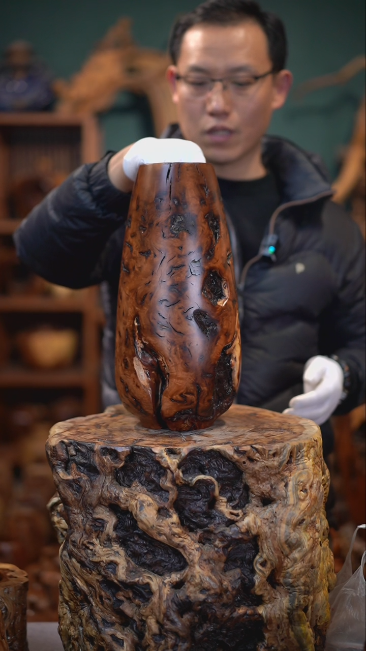 【闪购商品】枣木雷击枣木水滴瓶