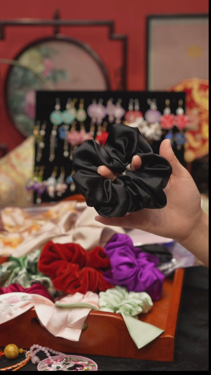 刺绣萌**贝非遗手工绒花饰品