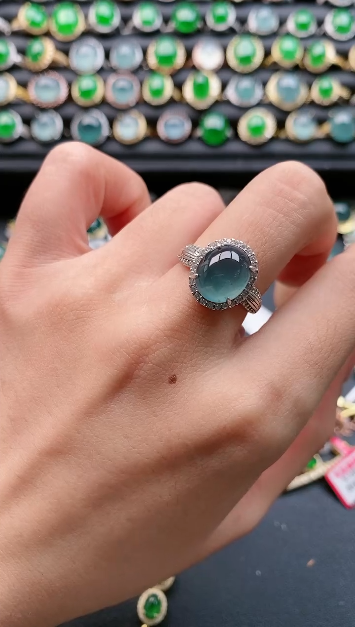 【闪购商品】翡翠戒指银S925镶嵌11111111