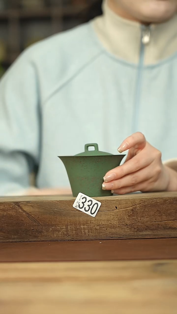 福利/设计师手作款！！苔藓绿/盖碗！！