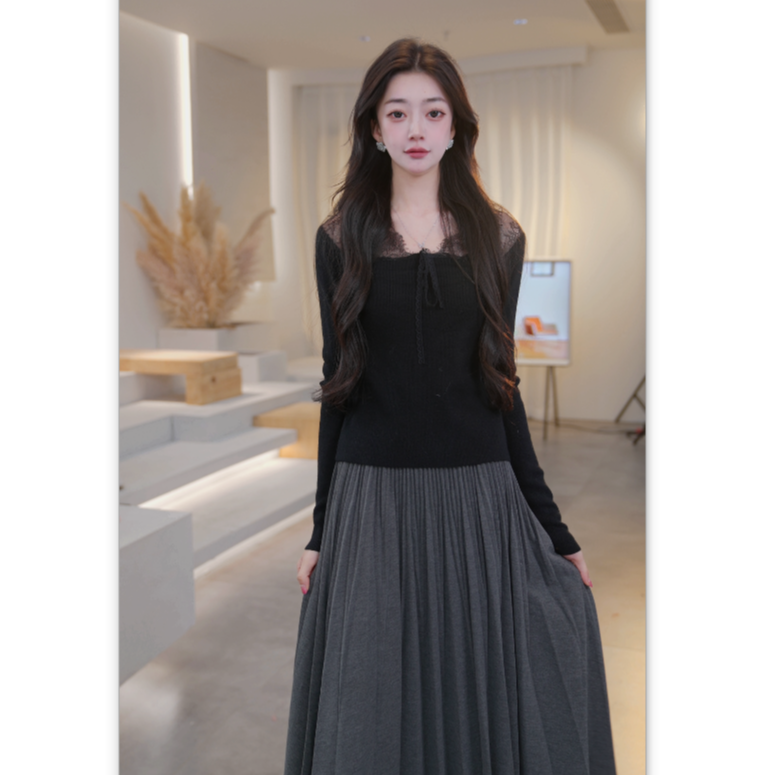 Basic House/百家好新款百搭减龄针织衫  B1405B56452