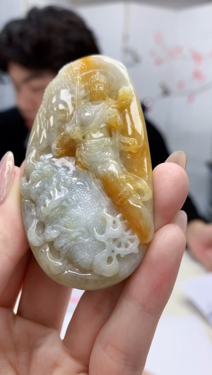 【闪购商品】定制翡翠未镶嵌5145jw-毛货挂件赠珠链72