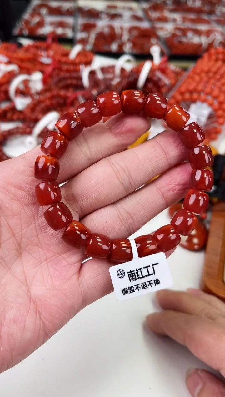 【闪购商品】南红玛瑙瓦西直切手串11+未镶嵌一个/条