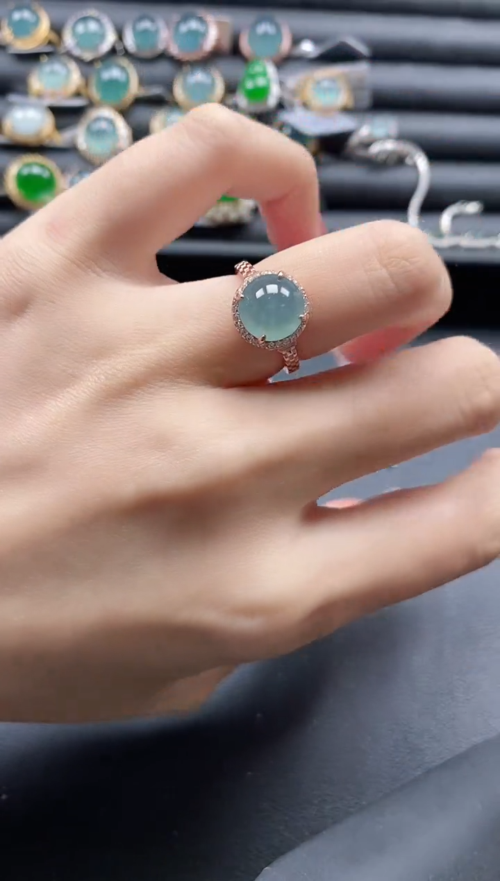 【闪购商品】翡翠戒指银S925镶嵌11111