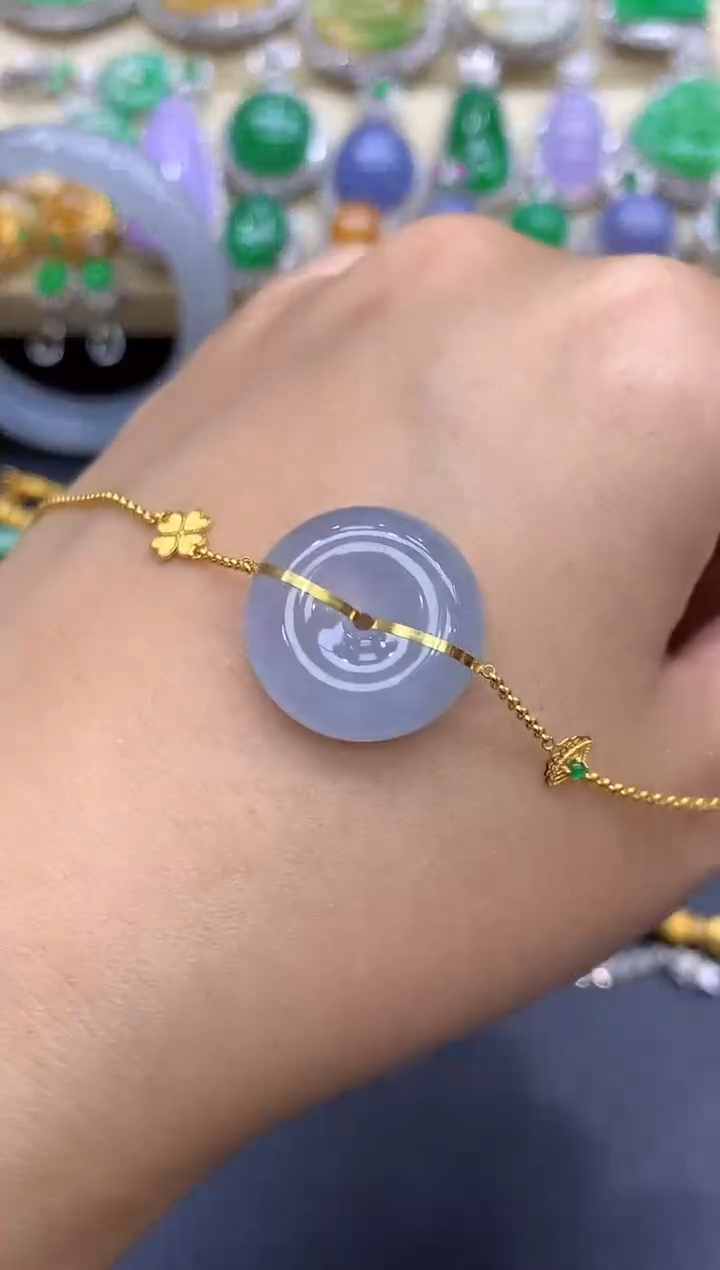 18K金镶嵌手链翡翠231-中国好珍宝