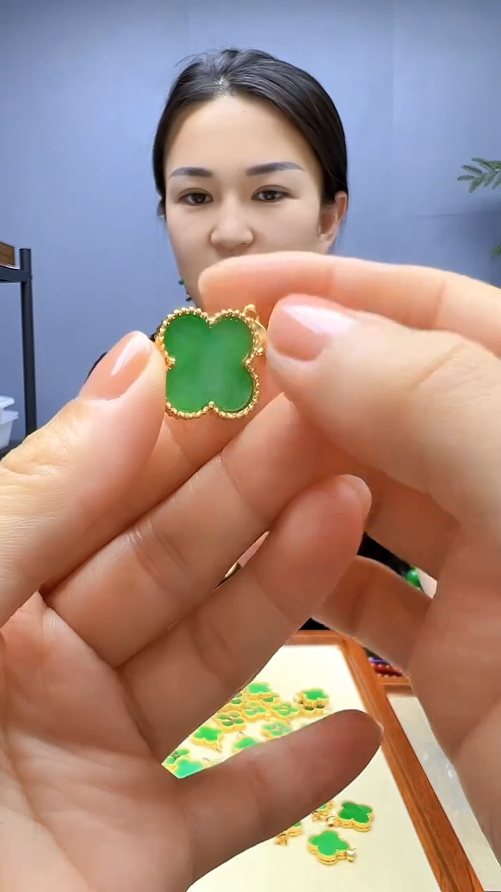 翡翠14K金镶嵌颈饰易安diy严选颈饰