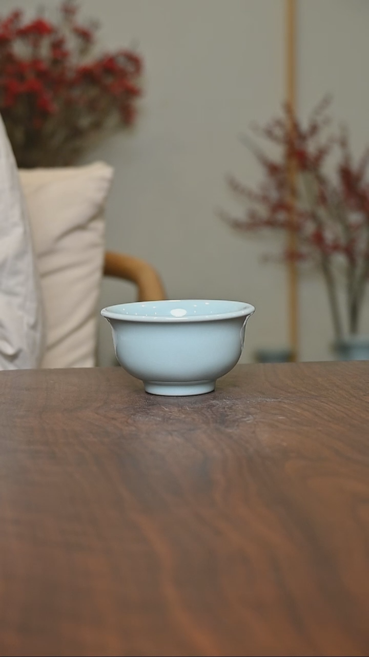 【闪购商品】其他手拉压手杯 天青釉 朱晓辉款