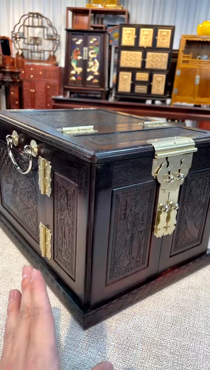 【闪购商品】红酸枝木类箱首饰箱