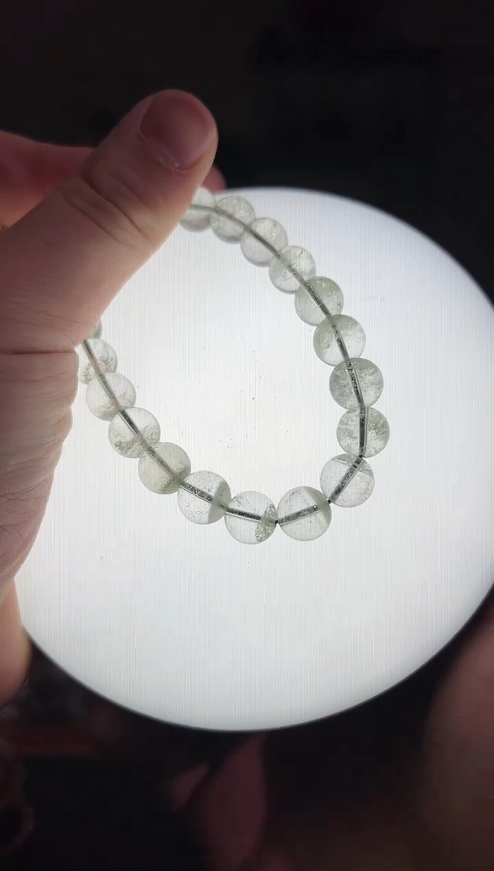 【闪购商品】水晶手串未镶嵌9.5+mm绿幽灵手串