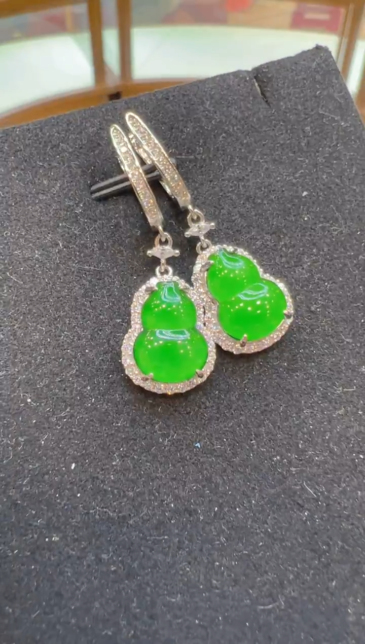 银S925镶嵌翡翠耳饰多样性团购发一件