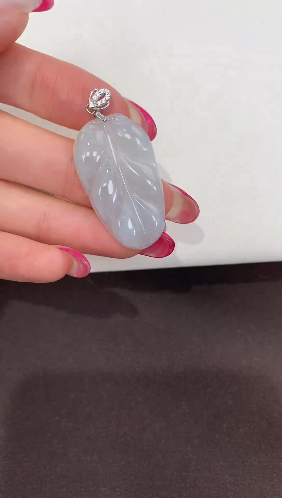 颈饰银S925镶嵌翡翠缅甸A货翡翠