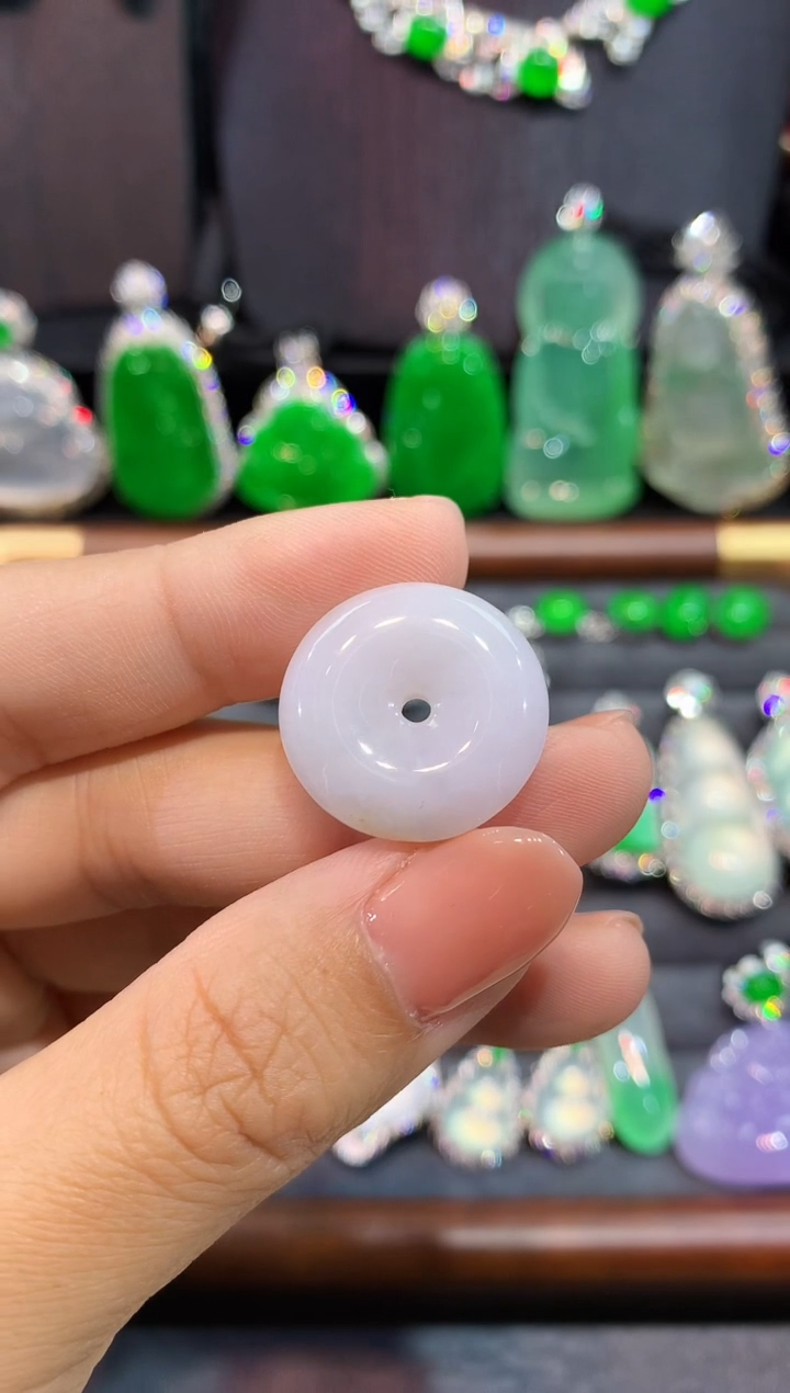 吊坠(不含链)未镶嵌翡翠平安扣