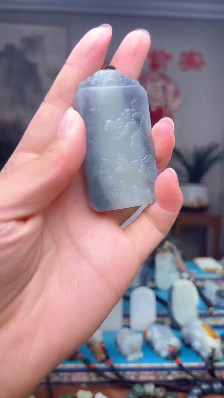 和田玉未镶嵌挂件1