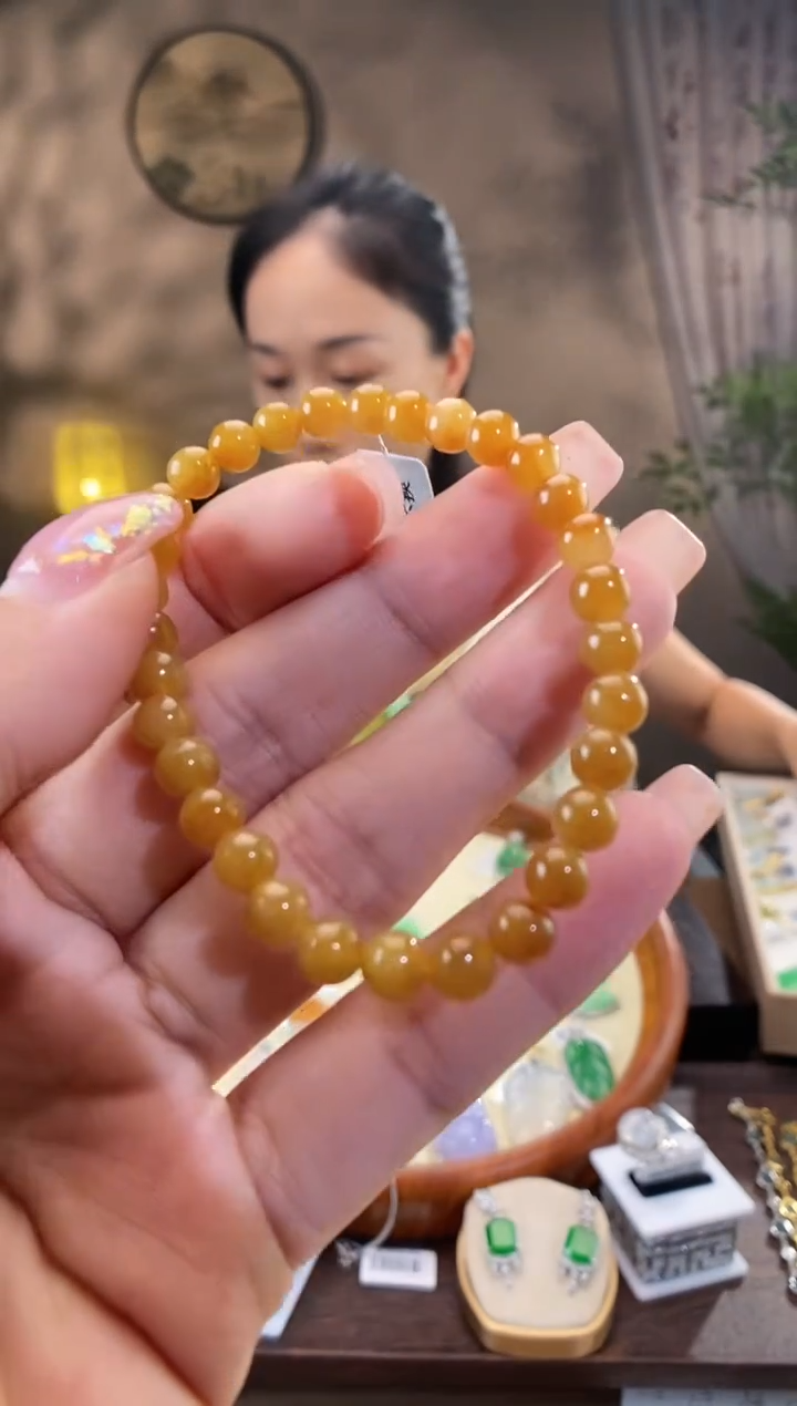 翡翠未镶嵌吊坠(不含链)手串